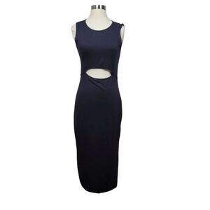 Antistar Cutout Sleveless Maxi Dress XS Black NEW NWT super soft slits